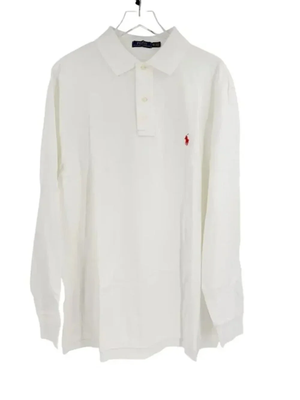 NEW POLO RALPH LAUREN Long Sleeve Polo Shirt White 3XB Cotton MSRP: $170